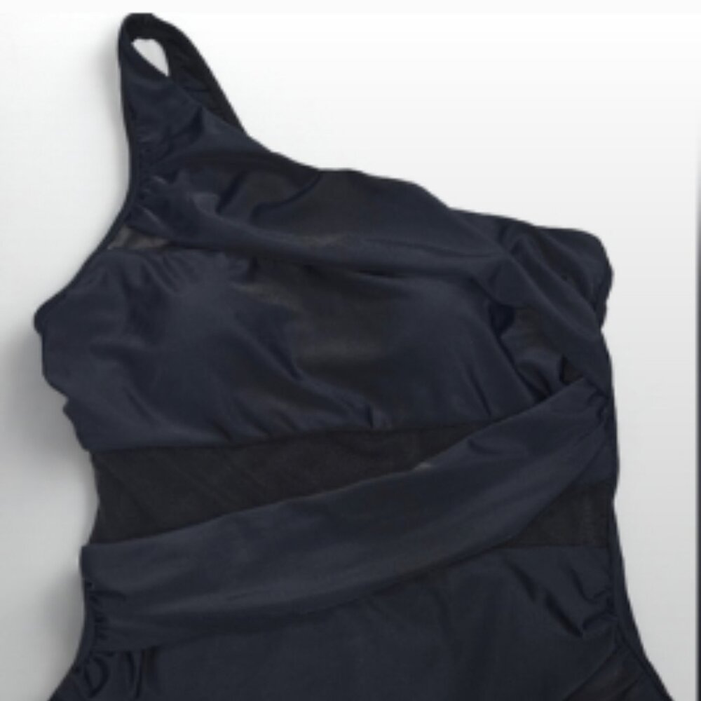 NWT One Shoulder Black Swimsuit | Size: XL - Picture 1 of 11